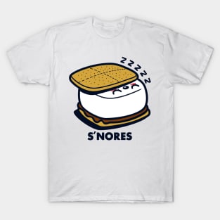 S'nores Cute Funny Kawaii Smores Snoring Sleeping T-Shirt